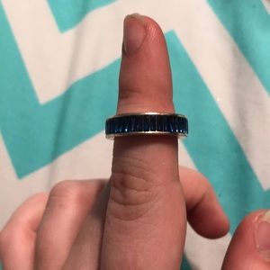 Jack gold ring in cats eye blue size 8